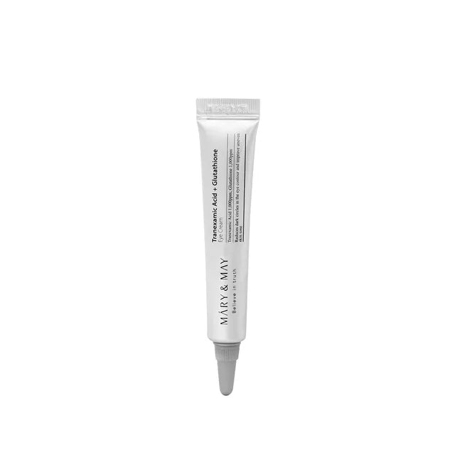 Mary & May - Tranexamic Acid + Glutathione Eye Cream mini ( 12g) Crème contour des yeux à l’acide tranexamique et au glutathion mini GLŌZIO