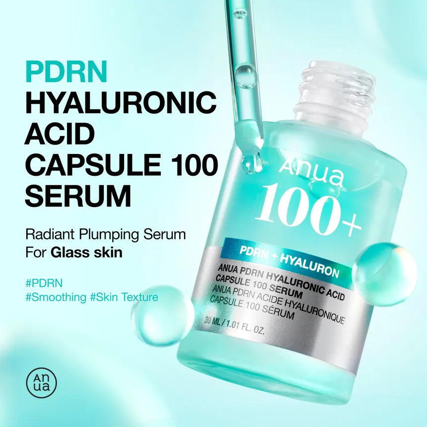 Anua - PDRN Hyaluronic Acid Capsule 100 Serum - Sérum hydratant à l’acide hyaluronique GLŌZIO