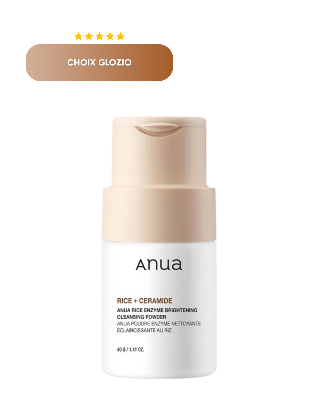 Anua - Rice Enzyme Brightening Cleansing Powder - Poudre nettoyante éclaircissante aux enzymes de riz GLŌZIO