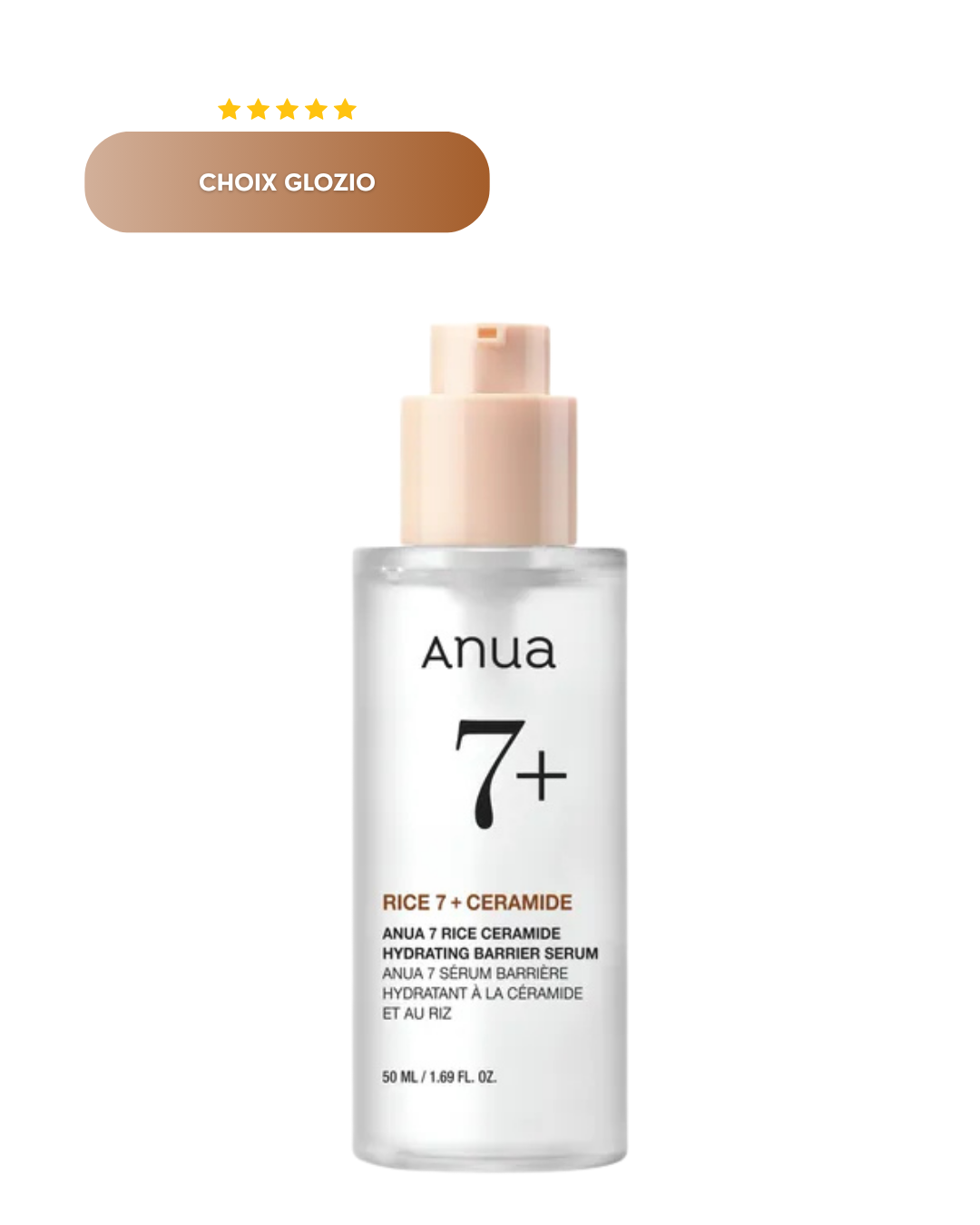 Anua - 7 Rice Ceramide Hydrating Barrier Serum - Sérum hydratant au riz GLŌZIO