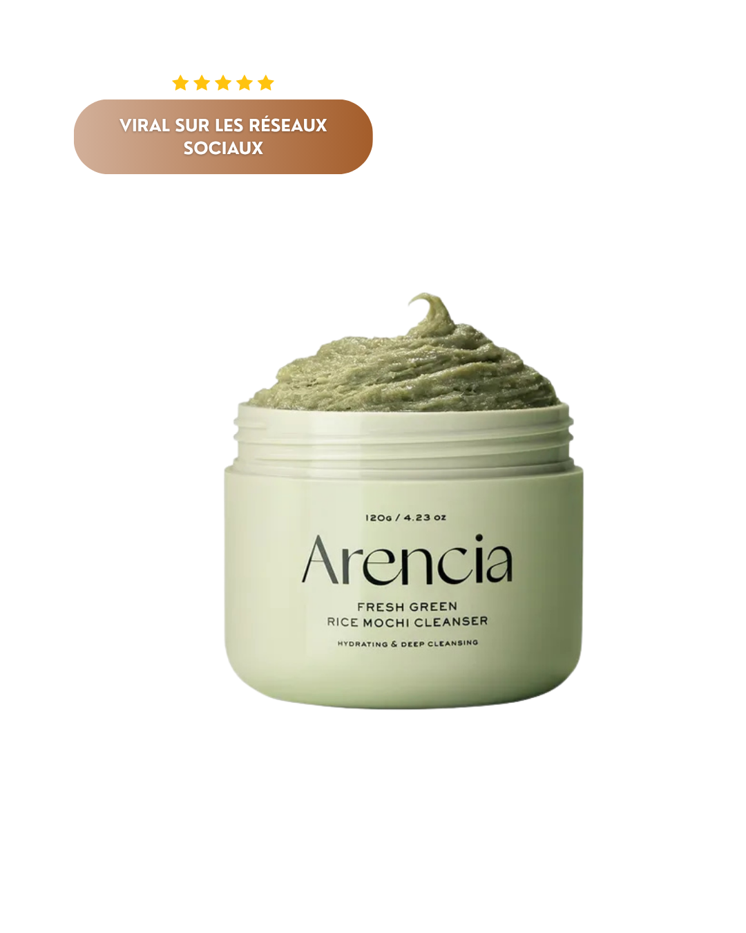 Arencia - Fresh Green Rice Mochi Cleanser - Nettoyant visage mochi au riz vert GLŌZIO