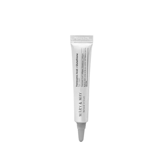 Mary & May - Tranexamic Acid + Glutathione Eye Cream mini ( 12g) Crème contour des yeux à l’acide tranexamique et au glutathion mini GLŌZIO